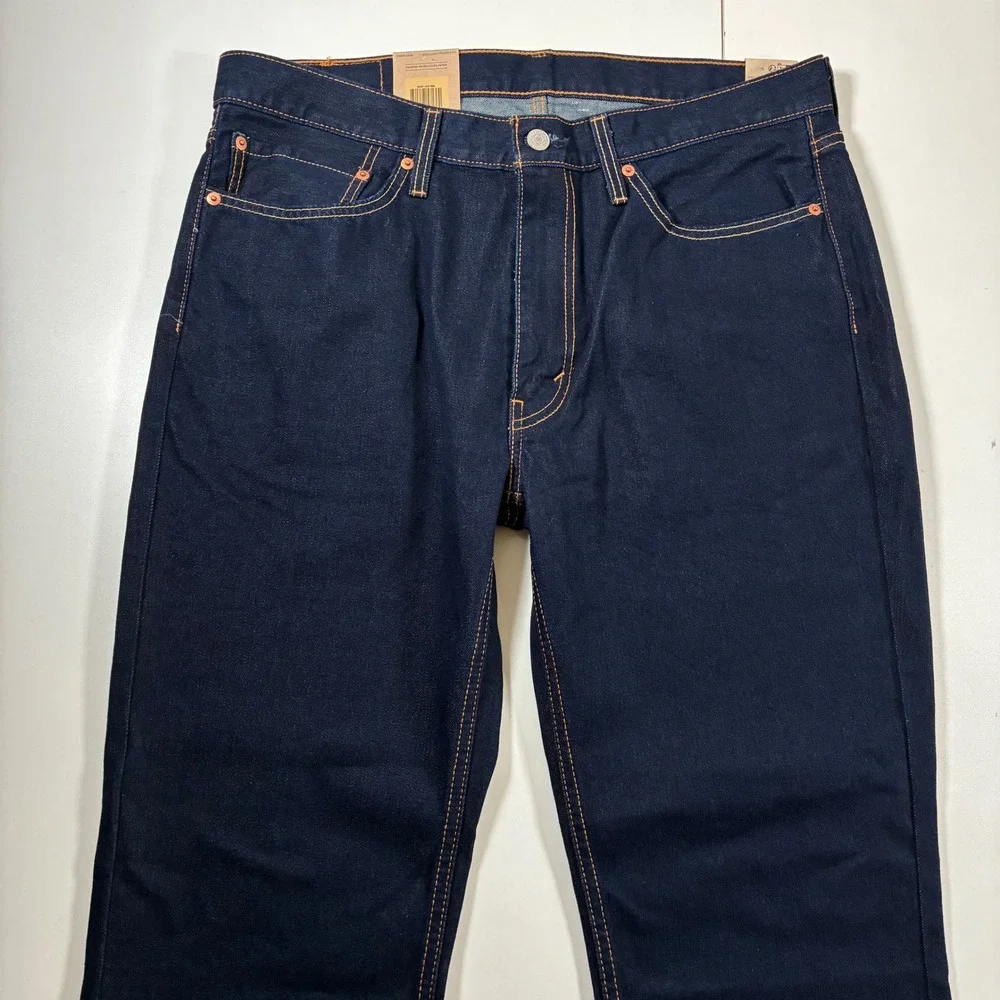 NEW Levi's 514 Straight Jeans 36x30 Dark Indigo Blue Denim USA Cowboy